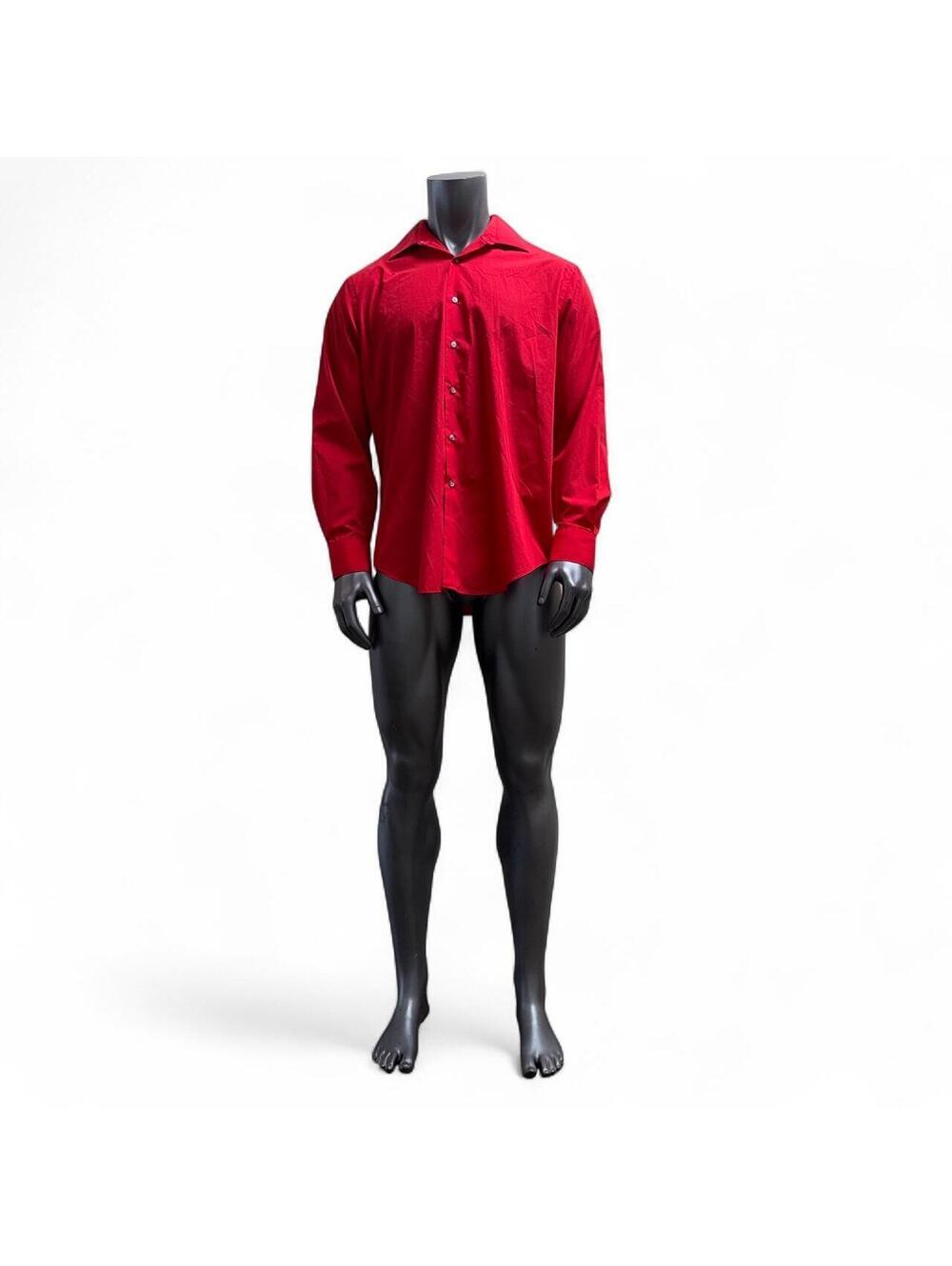 🔥 VINTAGE VAN HEUSEN BRIGHT RED BUTTON UP SHIRT 🔥